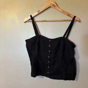 Everlane Black Linen Top